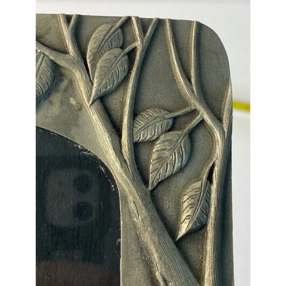 Kirk Stieff Pewter Nursery Picture Frame Rock-a-Bye Baby Bunnies Castle 7x5.5